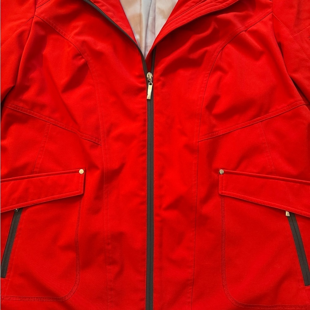 Chillax Red Rain and Wind Jacket - Removable Hood - Plus Size - 3X/XXXL - Picture 5 of 6